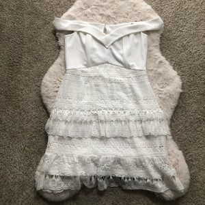 Soieblu Off Shoulder Crotchet White Dress - NWT